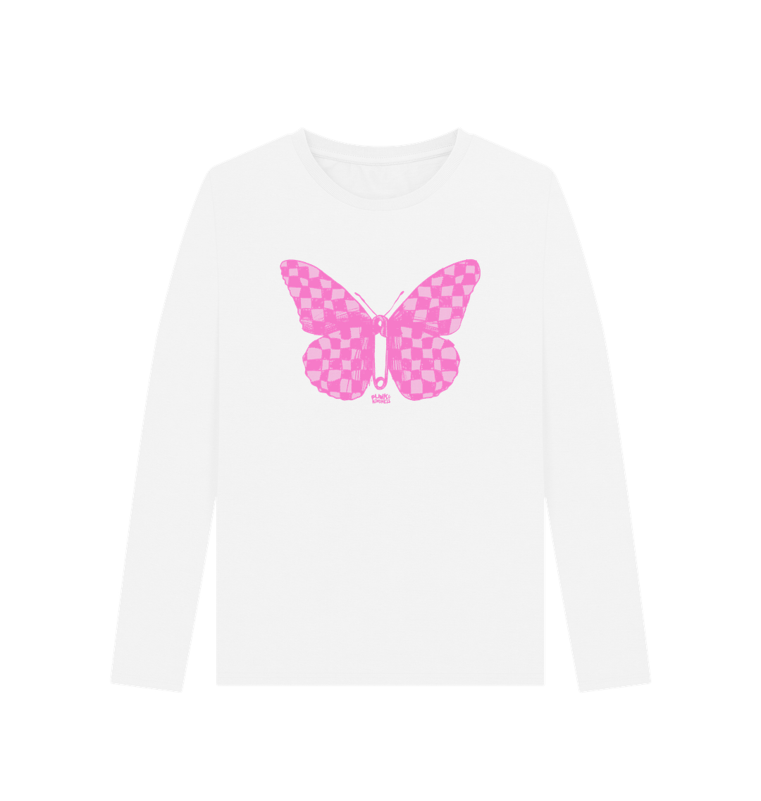White Printed Long Sleeve T Shirt