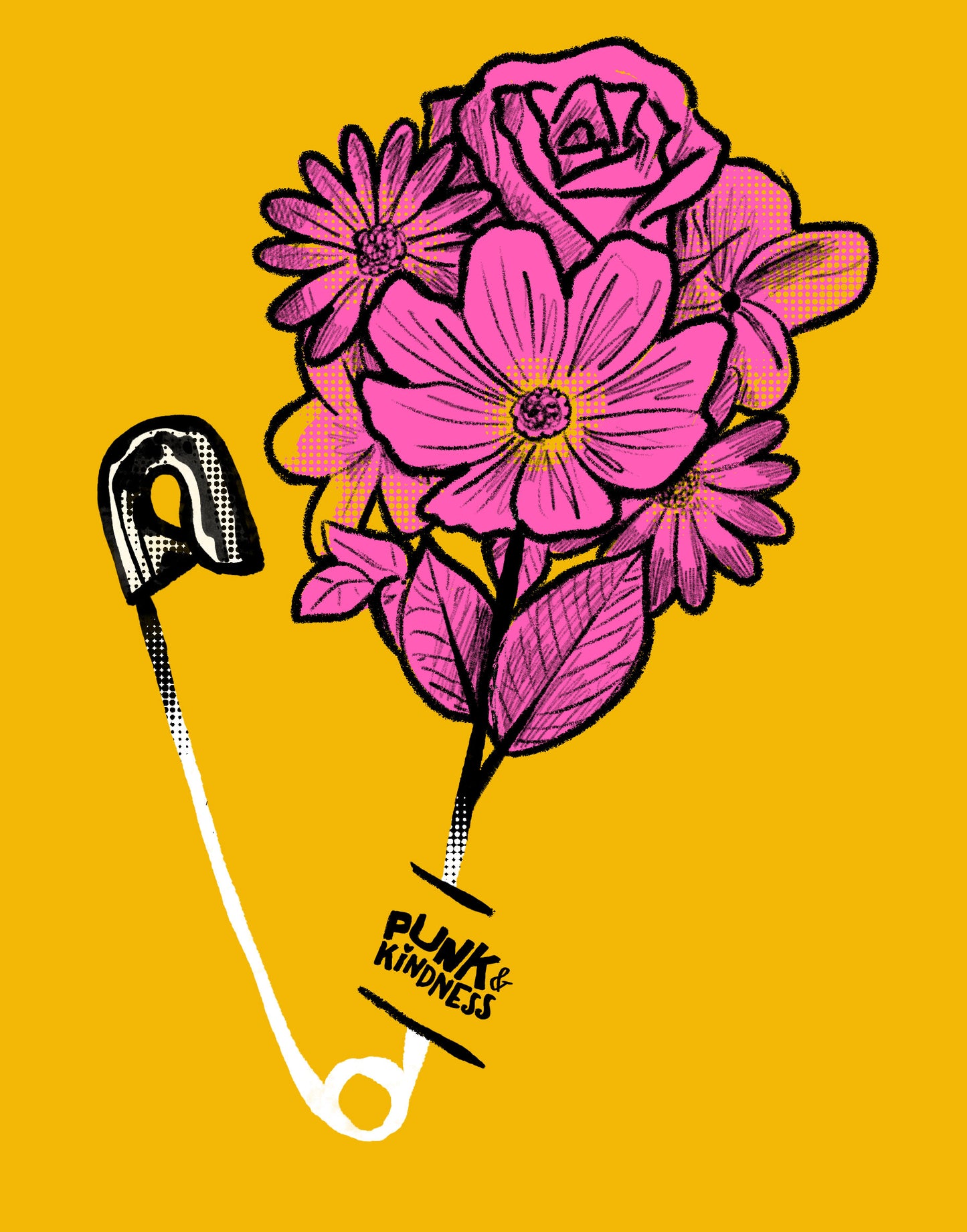 Punk Flowers Tote Bag