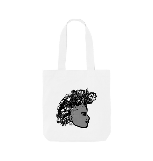 White Printed Bag